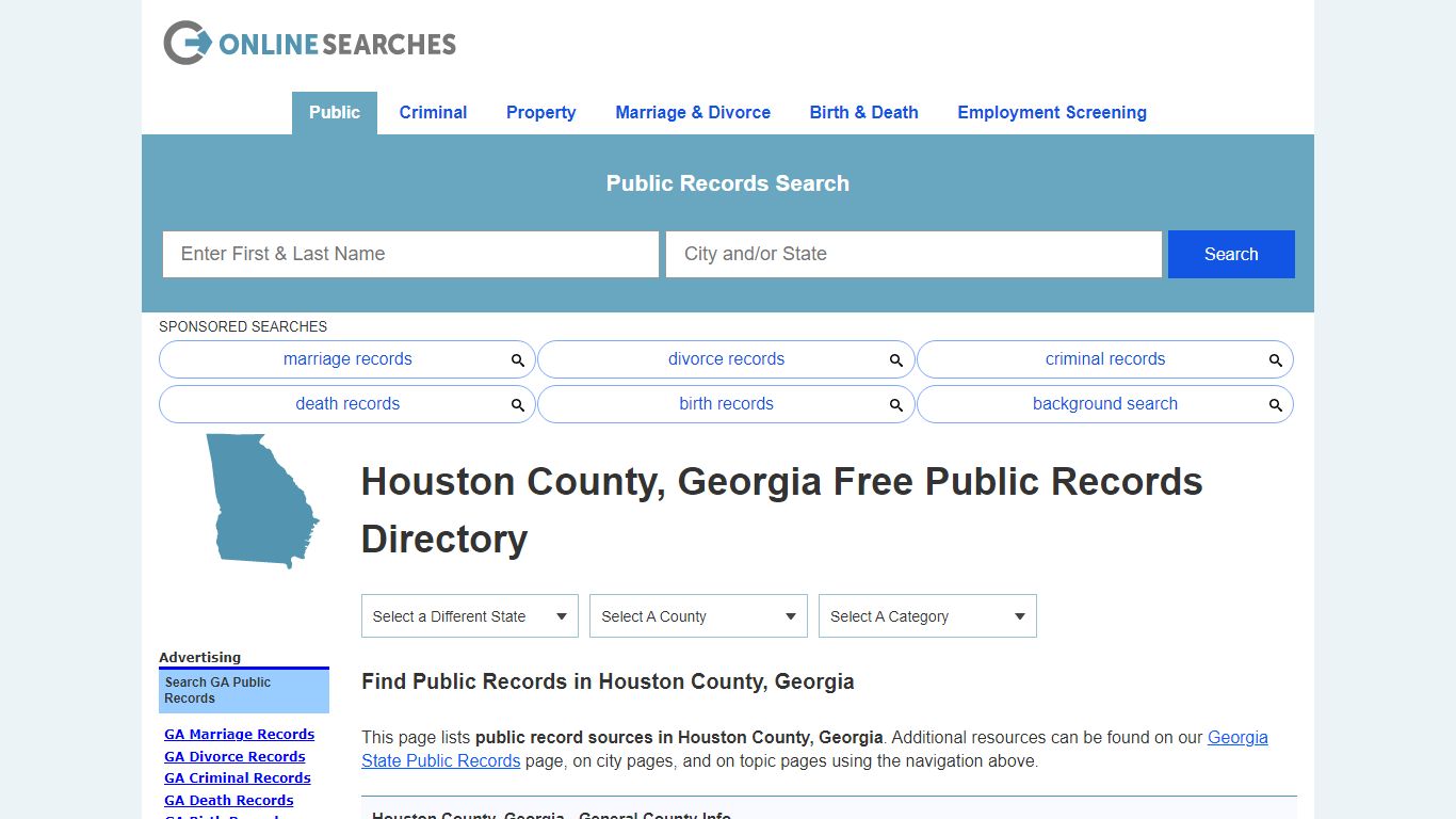 Houston County, Georgia Free Public Records Directory